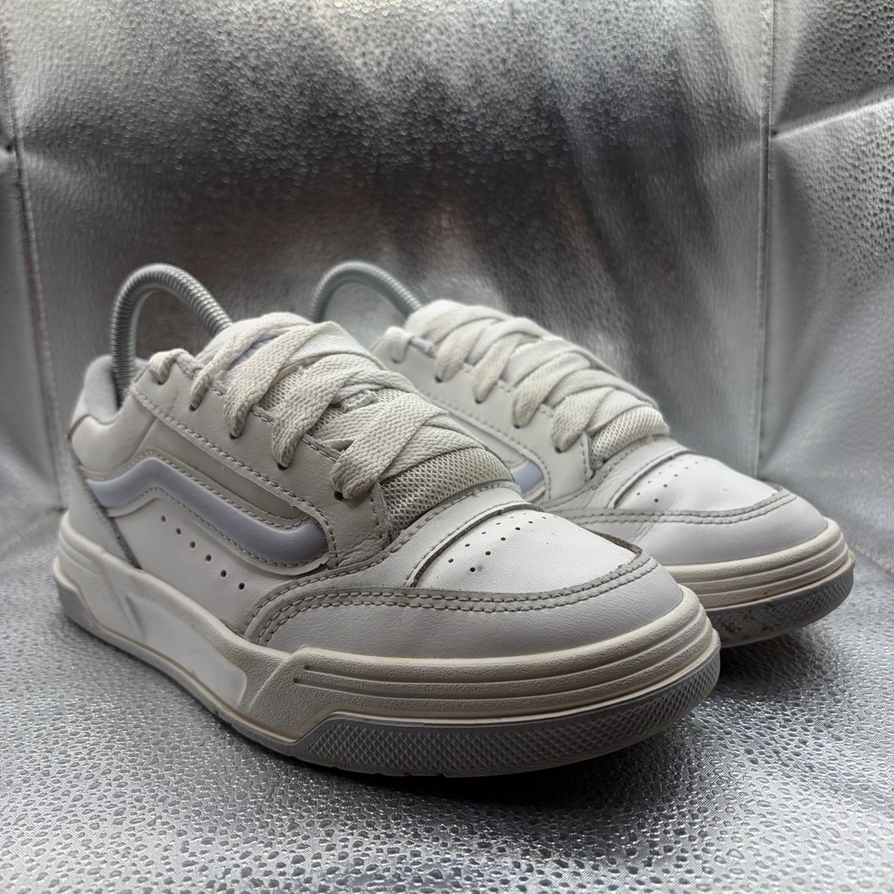 Size M4.5/W6 Vans Hylane White Blue Unisex Lace-Up Skate Sneaker Shoes 721356